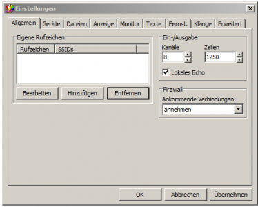 Paxon Einstellungen Allgemein 1