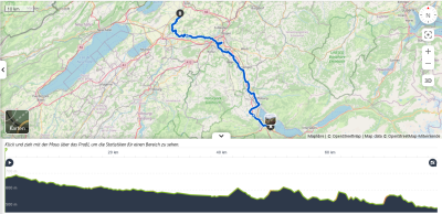 E-Bike-Route Spiez-Aarberg am 7. Juni 2023