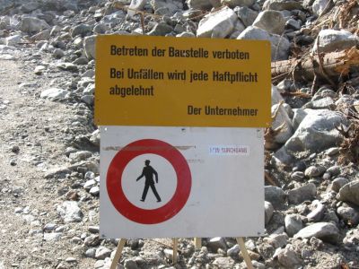 Betreten der Baustelle verboten nach Selden