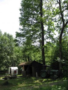 Mein Funkgespann bei der Hütte am Plattenweiher