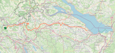 1. Etappe von Roggwil (TG) ins Surbtal (AG)