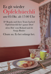 Flyer für's Öpfelchüechliässe 2015