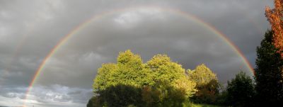 Regenbogen nach kurzem Regen auf der Spornegg